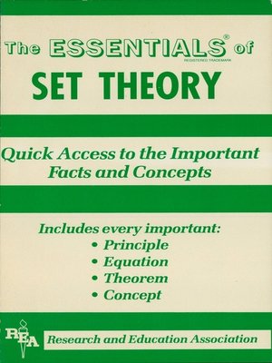 cover image of Set Theory Essentials
